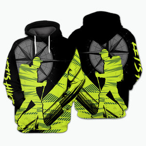 Hiking Find Your Own Path Yellow Neon All Over Print Shirt