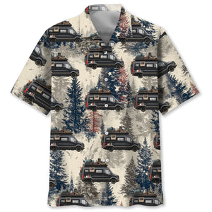 America Conversion Van Camping Hawaiian Shirt
