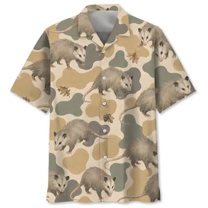Opossum Camouflage Hawaiian Shirt