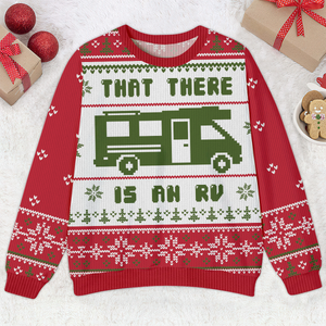 Red That There Is An RV Christmas Ugly Sweater