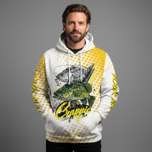 Custom Name Crappie Fish Yellow All Over Print Shirt