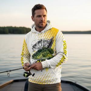 Custom Name Crappie Fish Yellow All Over Print Shirt