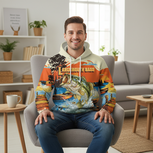 Largemouth Bass Jumping All Over Print Shirt