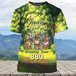 Bear Family BBQs All Over Print Shirt