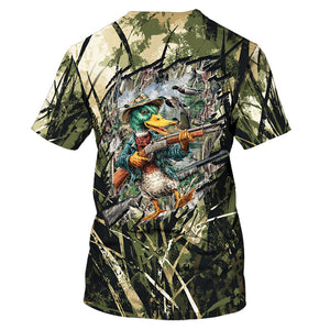 America Mallard Duck Hunting Camo All Over Print Shirt