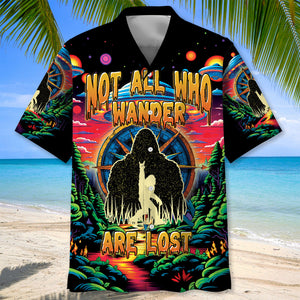 Not All Who Wander Are Lost Alien Night Hawaiian Shirt