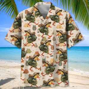 Funny Duck Go Camping Hawaiian Shirt