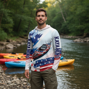 Custom Name Kayaking America All Over Print Shirt