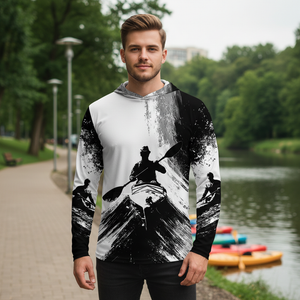 Black And White Kayaking Lover All Over Print Shirt
