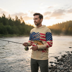 Vintage America Custom Name Trout Fishing All Over Print Shirt