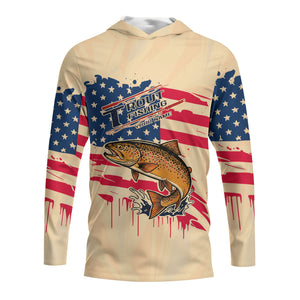 Vintage America Custom Name Trout Fishing All Over Print Shirt