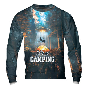 Let's Go Camping UFO All Over Print Shirt