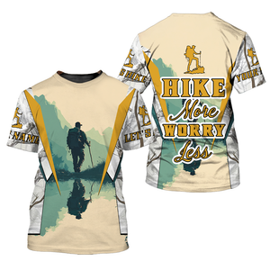 Custom Name Hiking More Worry Less All Over Print Shirt