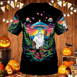 Bigfoot Boo Rock On All Over Print Shirt