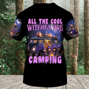 All The Cool Witches Are Camping All Over Print Shirt
