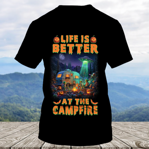 Life Is Better At The UFO Campfire All Over Print Shirt
