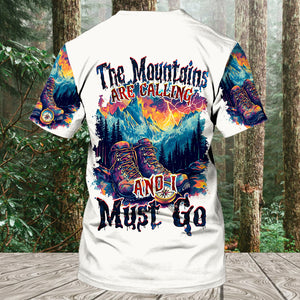 The Mountains Are Calling Compass Boots All Over Print Shirt