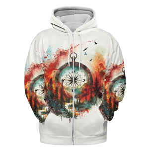 Compass Colorful Not All Who Wander Are Lost All Over Print