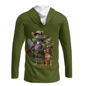 Funny Dove Hunter With Labrador All Over Print Shirt