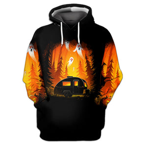 Horror Campfire In The Wild All Over Print Shirt