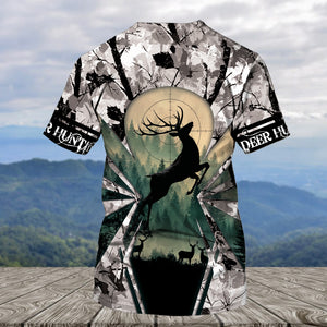 Deer Hunting Peaceful Forest All Over Print Shirt