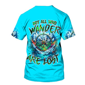 Compass Not All Who Wander Are Lost All Over Print Shirt