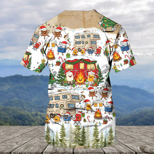 Campsite Christmas Party All Over Print Shirt