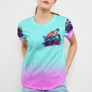 Saltwater Heals Everything Sea Turtle All Over Print Shirt