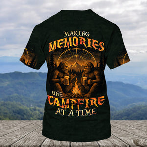 Bigfoot Making Memories One Campfire At A Time All Over Print Shirt