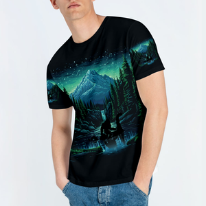 Bigfoot Riding Loch Ness Into The Forest I Go All Over Print Shirt