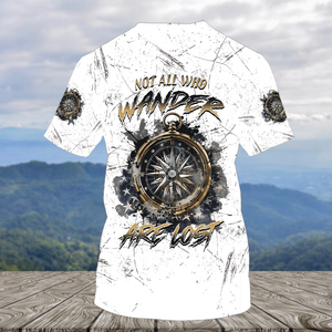 Not All Who Wander Are Lost Compass Cracks All Over Print Shirt