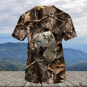 Duck Hunting Camouflage Fabric All Over Print Shirtt