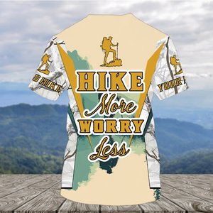 Custom Name Hiking More Worry Less All Over Print Shirt