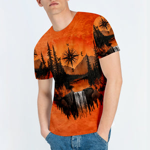 Into The Mountains I Go Orange All Over Print Shirt