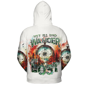 Compass Colorful Not All Who Wander Are Lost All Over Print