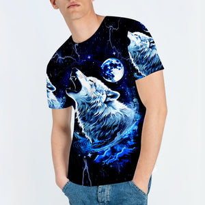 Mystical Wolf Howing Art All Over Print Shirt
