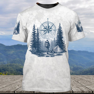 Vintage Hiking Compass All Over Print Shirt
