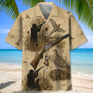 Vintage Dove Hunting Hawaiian Shirt