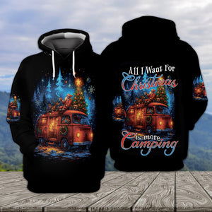 Camping Night Christmas Wonderful All Over Print Shirt