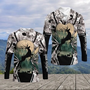 Deer Hunting Peaceful Forest All Over Print Shirt