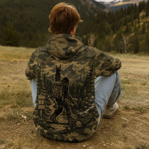 Bigfoot Camouflage Hiking All Over Print Shirt