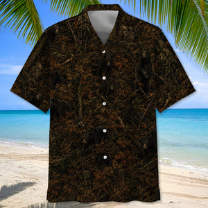 Bear Hunting Forest Camouflage Hawaiian Shirt