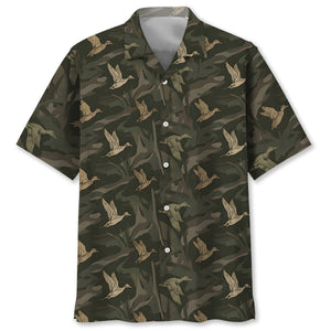 Vintage Camo Duck Hunting Hawaiian Shirt