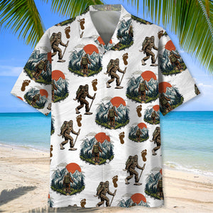 Bigfoot Hiking Hawaiian Shirt