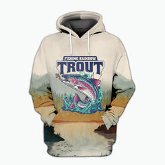 Trout Fish Lover Vintage All Over Print Shirt