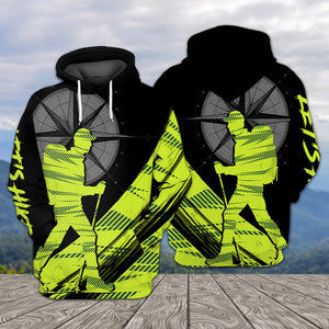 Hiking Find Your Own Path Yellow Neon All Over Print Shirt