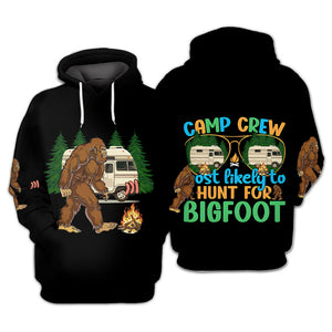 Camp Crew Hunt For Bigfoot All Over Print Shirt