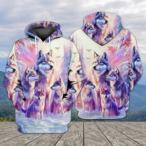 Wolf Family Art All Over Print Shirt