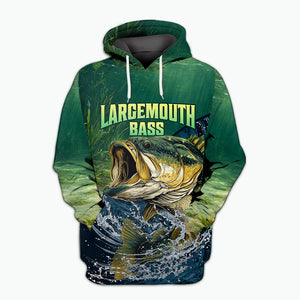Largemouth Bass Vintage All Over Print Shirt