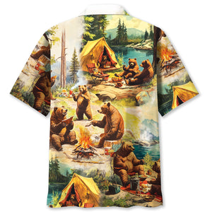 Wildlife Animal Camping Hawaiian Shirt